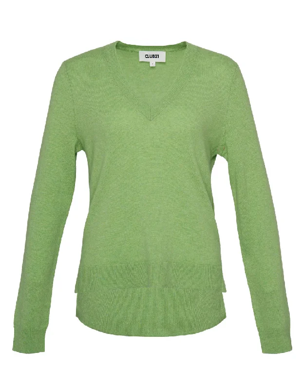 Recycled Cashmere Fitted V-Neck Sweater