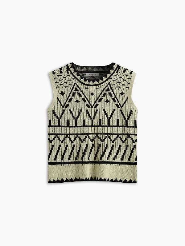 Contrast Knit Vest