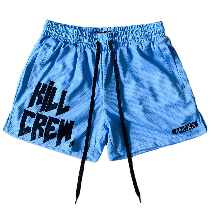 MUAY THAI SHORTS (MID THIGH CUT) - BLUE