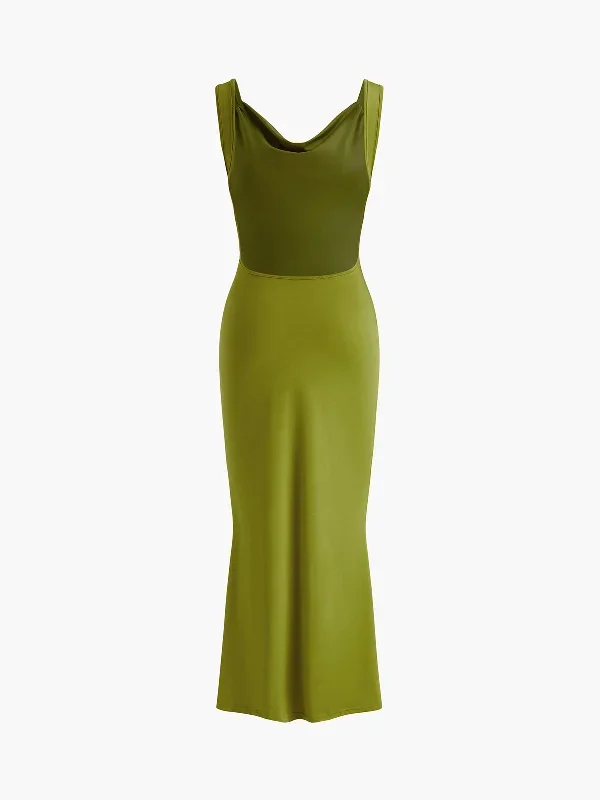 cowl-neck-backless-strap-slim-dress