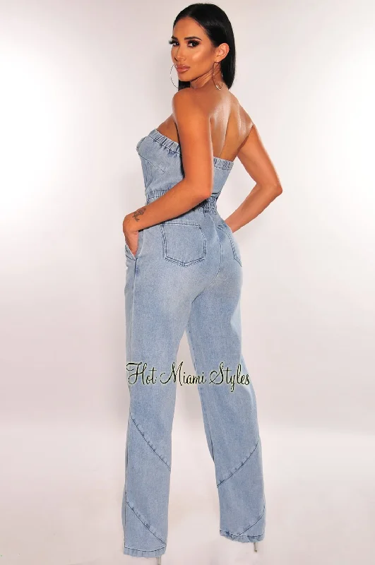 denim-strapless-drawstring-wide-leg-jumpsuit