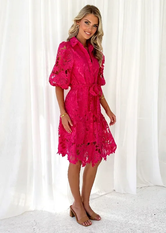 doller-lace-dress-hot-pink