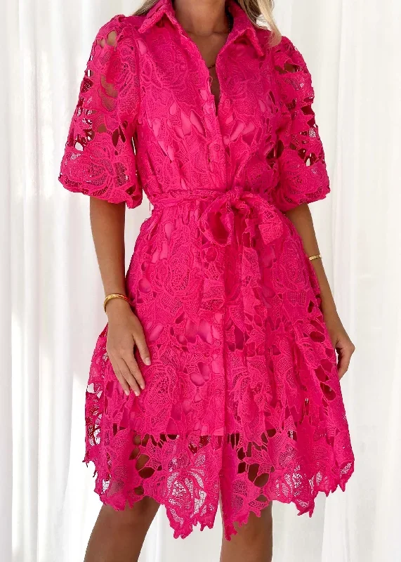 doller-lace-dress-hot-pink