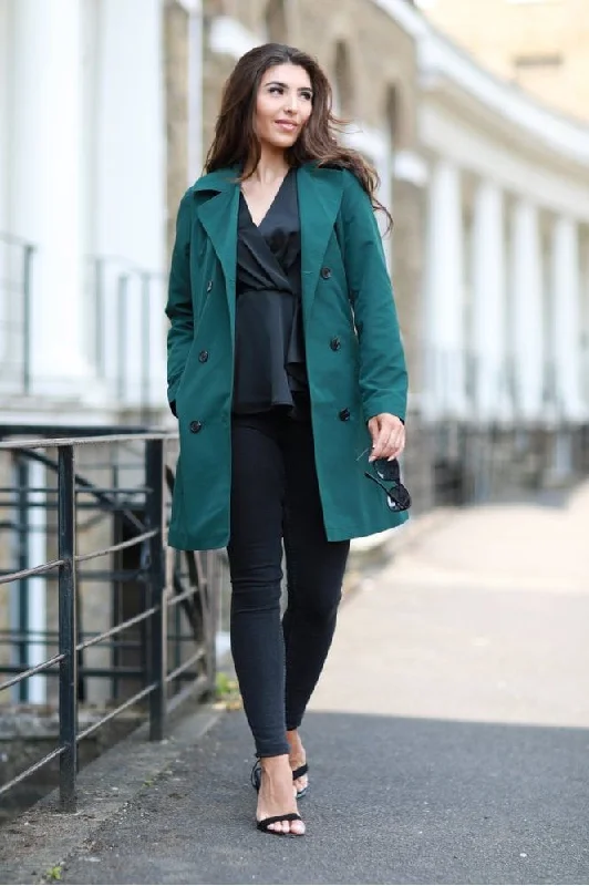 double-second-green-fitted-trench-coat