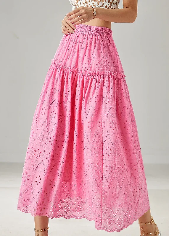 fine-rose-ruffled-hollow-out-cotton-skirt-summer