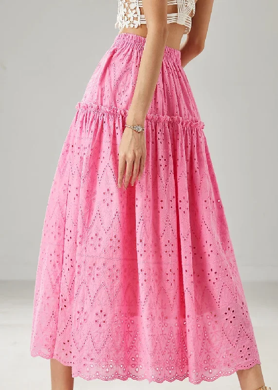 fine-rose-ruffled-hollow-out-cotton-skirt-summer