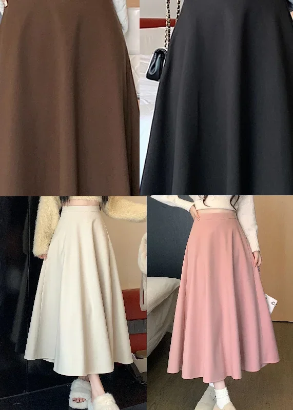 french-versatile-pink-high-waist-wrinkled-skirts-spring