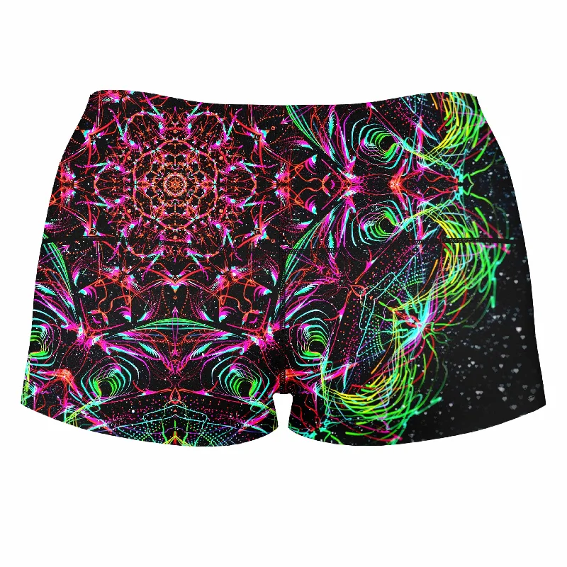 galactic-portal-high-waisted-womens-shorts