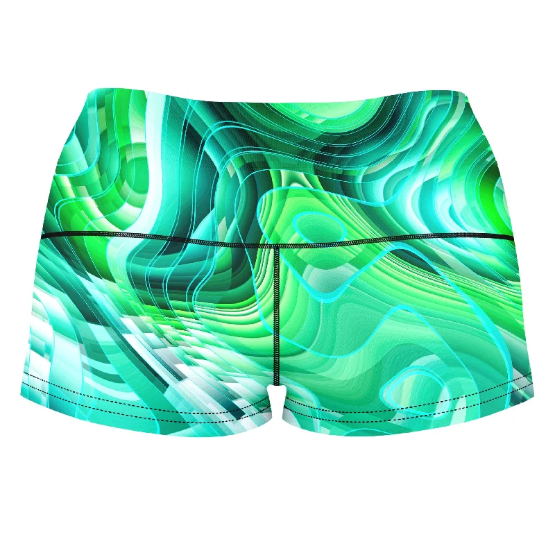 green-schism-high-waisted-womens-shorts