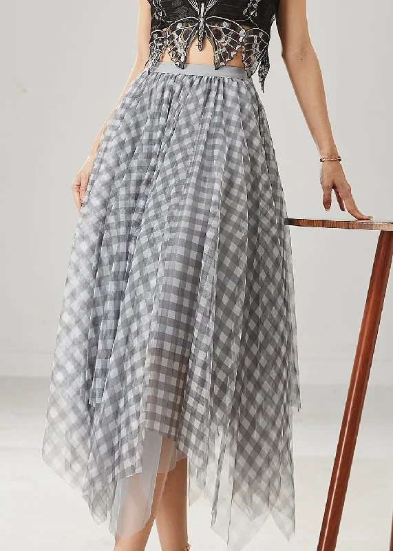 grey-plaid-tulle-skirt-exra-large-hem-summer