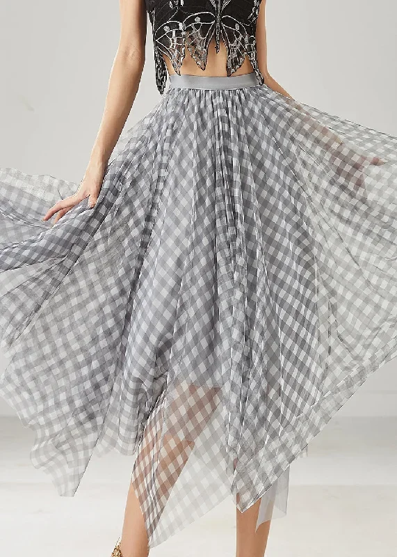 grey-plaid-tulle-skirt-exra-large-hem-summer