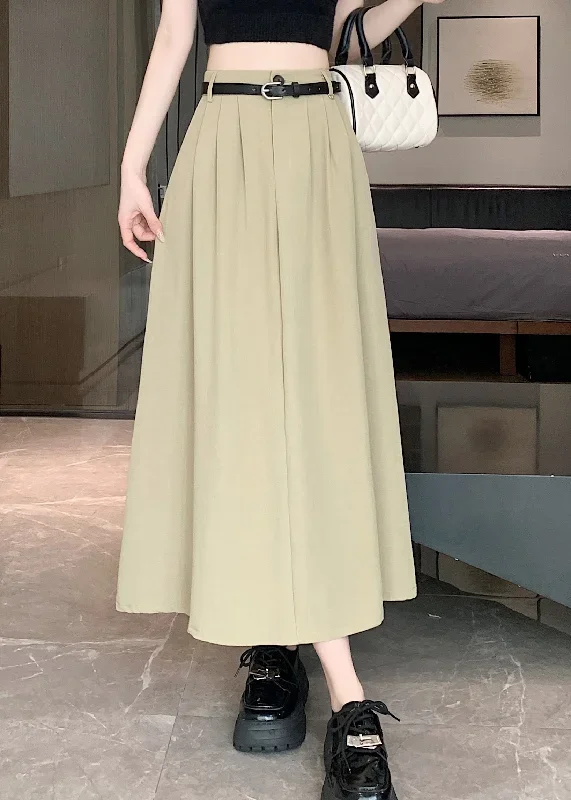 italian-khaki-versatile-high-waist-wrinkled-skirt-spring