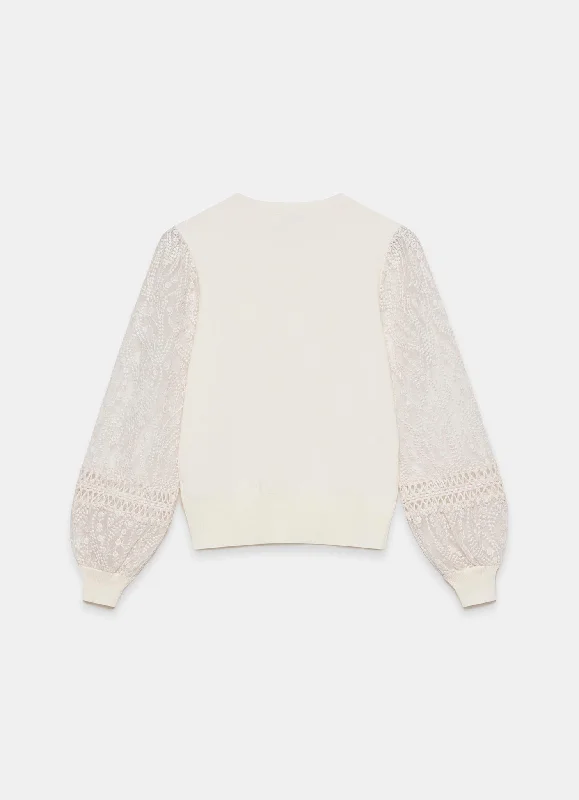 ivory-woven-sleeve-jumper