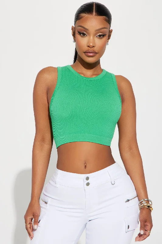 Jackie Seamless Crop Top - Green