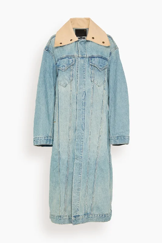 Kat Trucker Coat in Corbet Blue