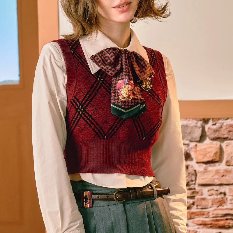 Magic School Plaid Knit Vest