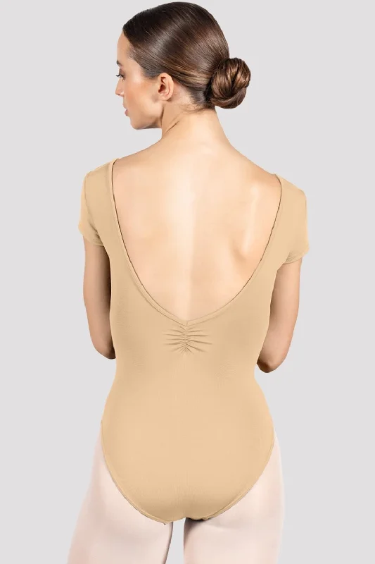 ladies-penny-cap-sleeve-leotard-sand