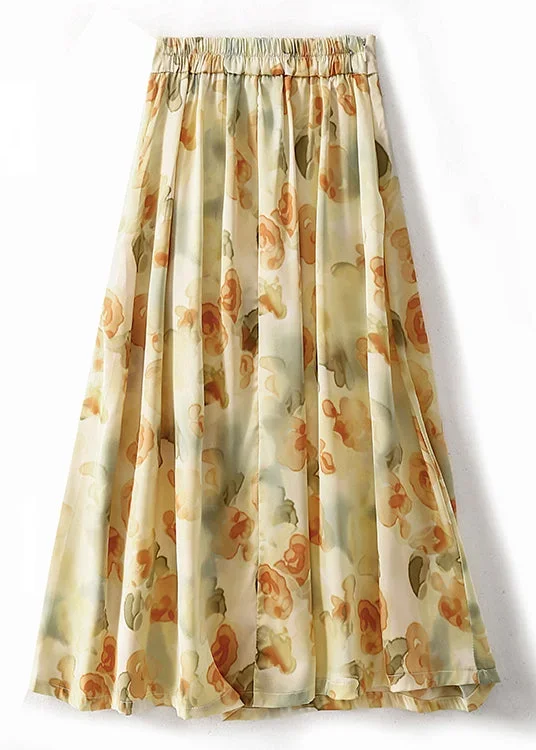 loose-apricot-print-high-waist-cotton-skirts-summer