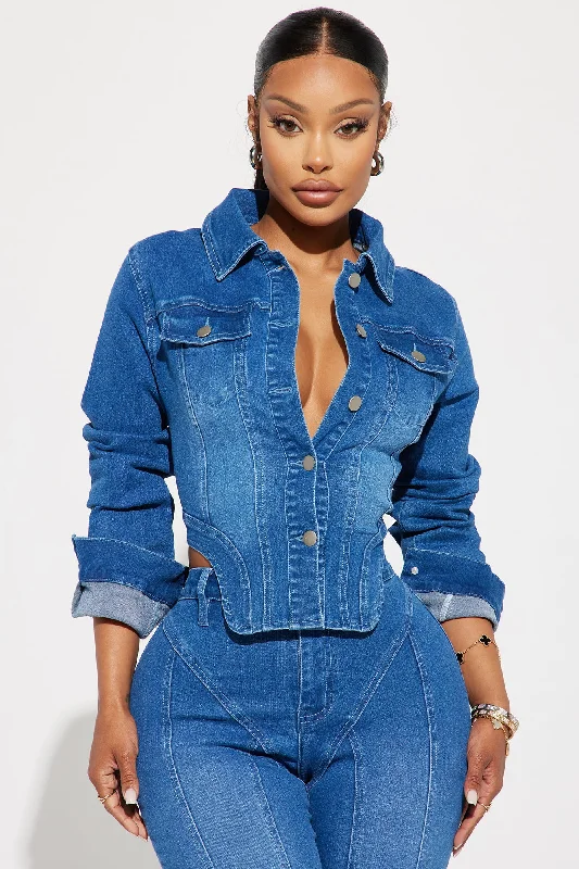 Maison Stretch Denim Trucker Jacket - Dark Wash