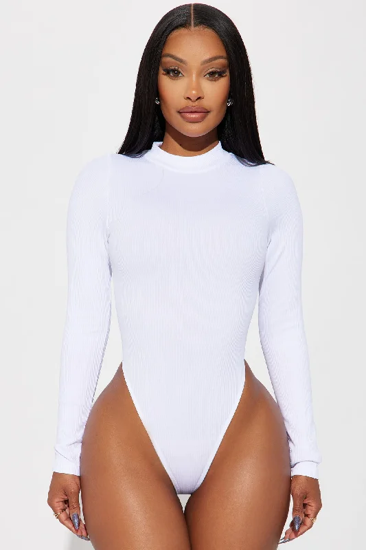 Marena Long Sleeve Bodysuit - White