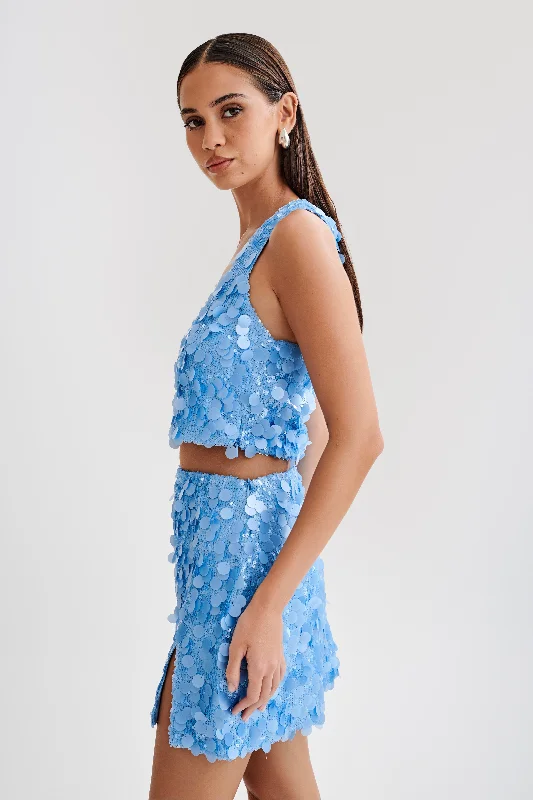 maude-transparent-sequin-racer-crop-top-cornflower-blue