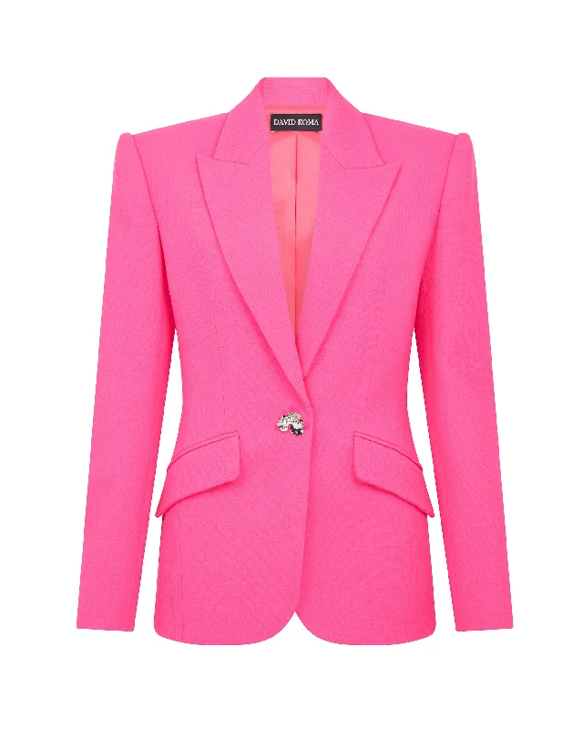 METAL IRIS TAILORED JACKET IN PINK