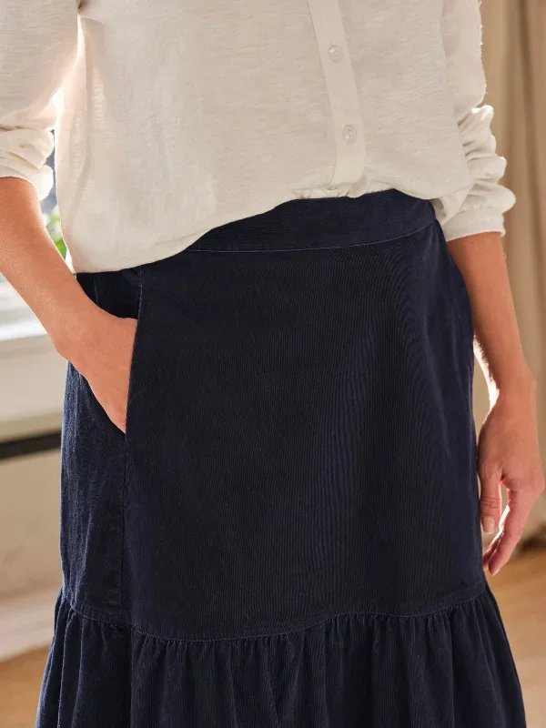 milou-organic-cotton-corduroy-tiered-midi-skirt-navy