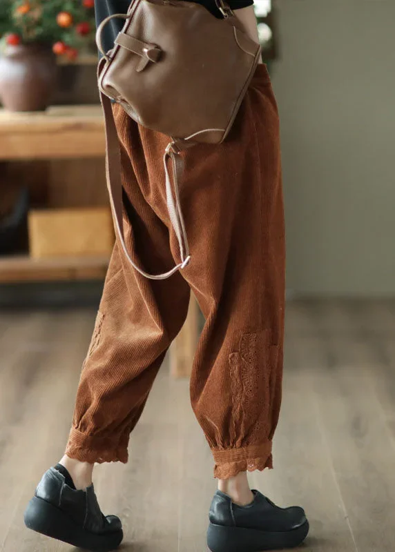 modern-caramel-elastic-waist-lace-patchwork-corduroy-harem-pants-winter