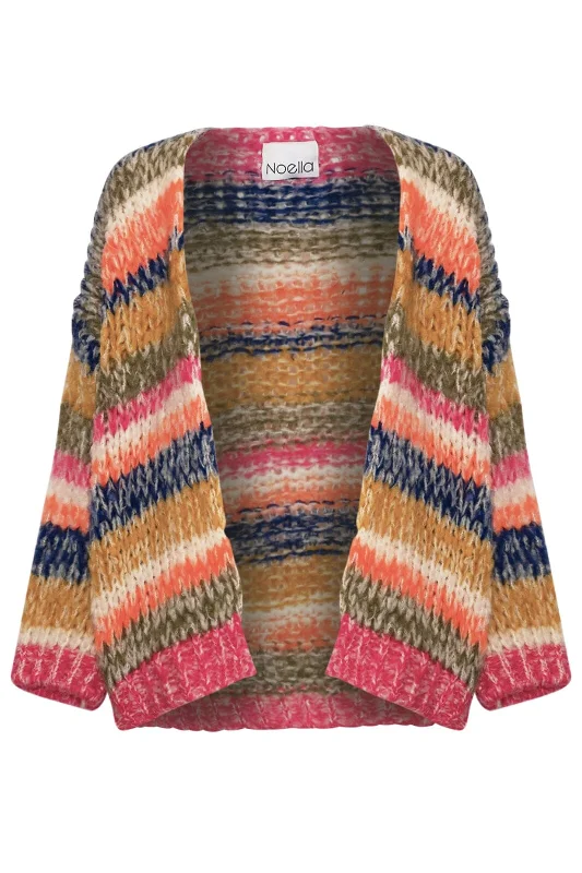 Noella - Krissa Knit Cardigan - 1095 Tundra Stripe