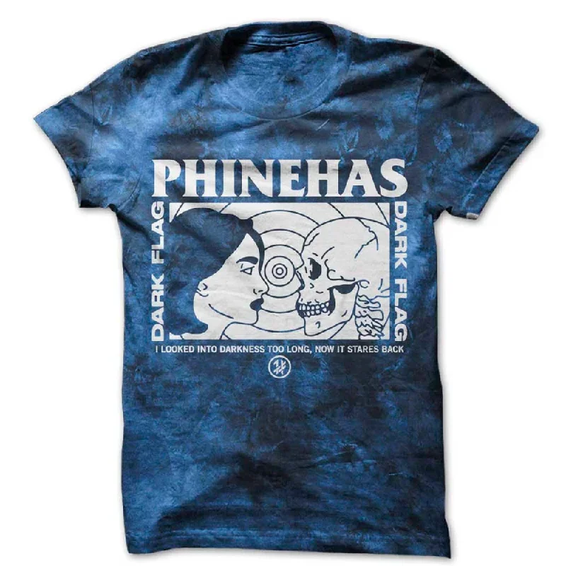 Women & Skull Blue Crystal Custom Dyed Tee