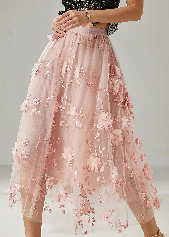 pink-floral-tulle-beach-skirts-embroidered-summer