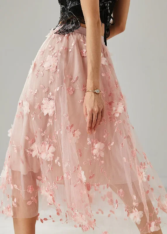 pink-floral-tulle-beach-skirts-embroidered-summer