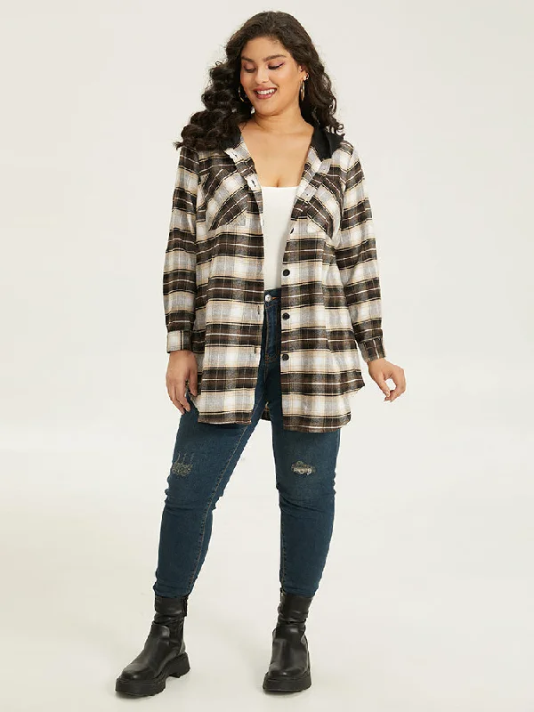 plaid-button-up-hooded-patchwork-coat