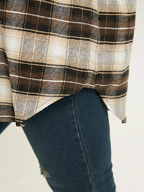 plaid-button-up-hooded-patchwork-coat