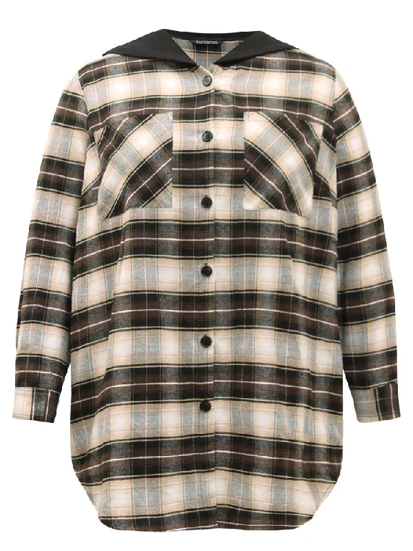 plaid-button-up-hooded-patchwork-coat