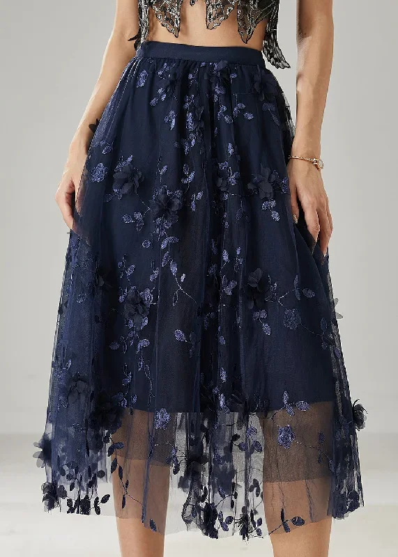 plus-size-navy-embroidered-floral-tulle-skirts-summer