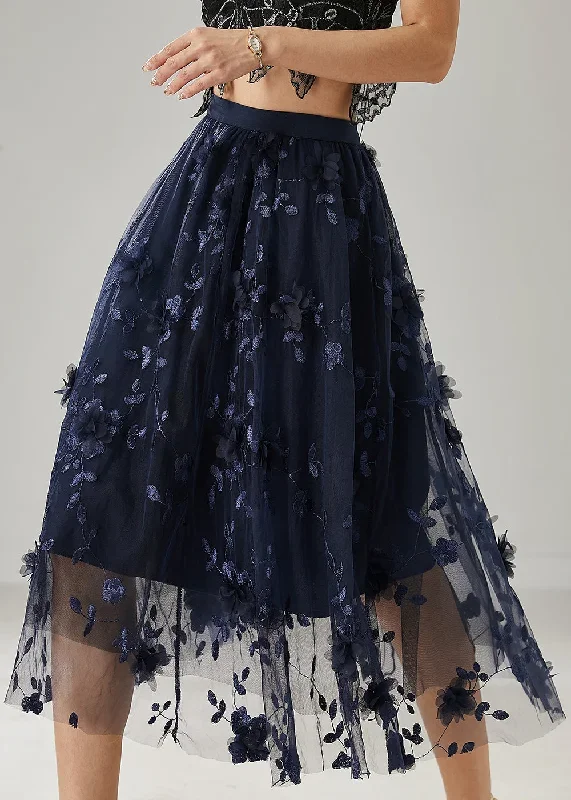 plus-size-navy-embroidered-floral-tulle-skirts-summer