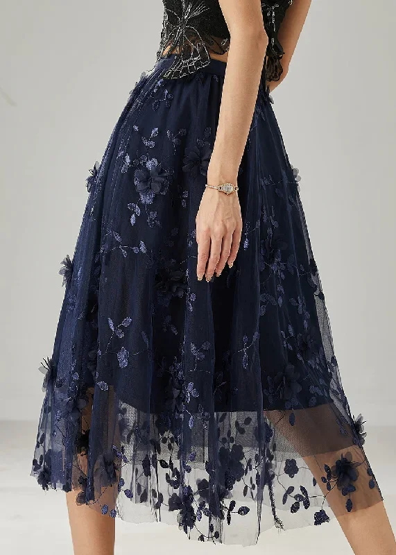 plus-size-navy-embroidered-floral-tulle-skirts-summer