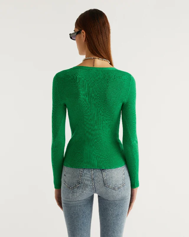 pull-cardigan-a-cotes-s23-femme-summer-green