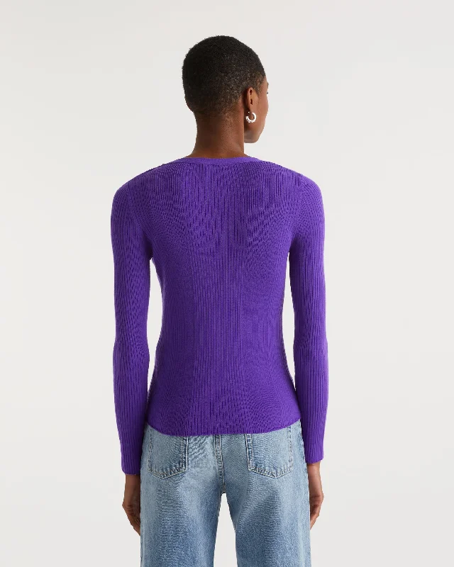 pull-cardigan-a-cotes-s23-femme-violet-fluo