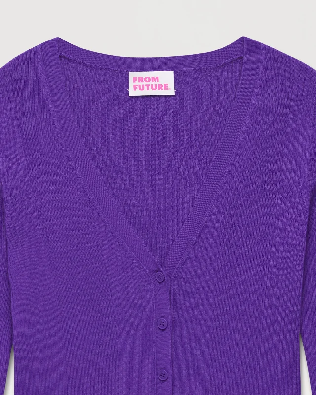 pull-cardigan-a-cotes-s23-femme-violet-fluo