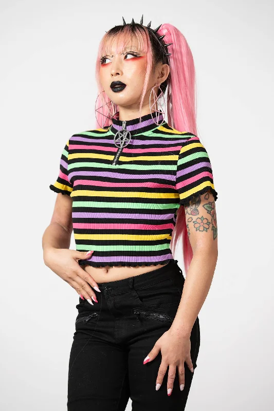 Rainbow Child Ribbed Crop Top