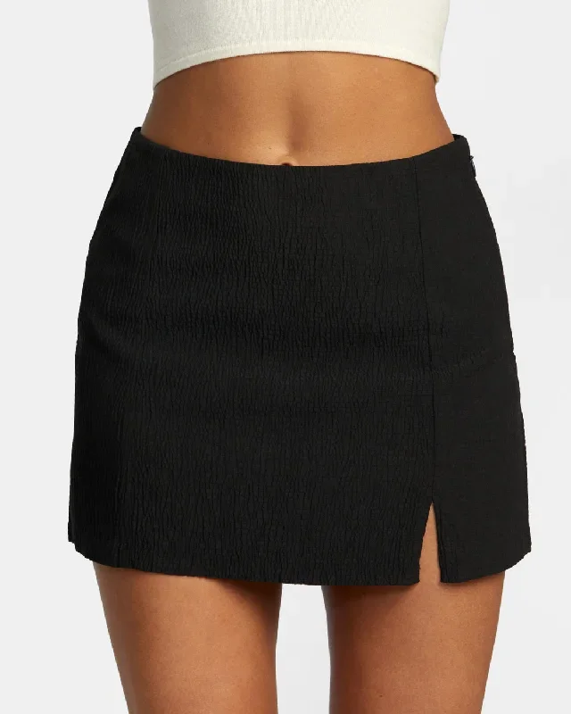 Reform Skirt Smocked Mini Skirt - Black