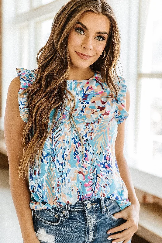 Rosy Boho Floral Print Top S-2XL