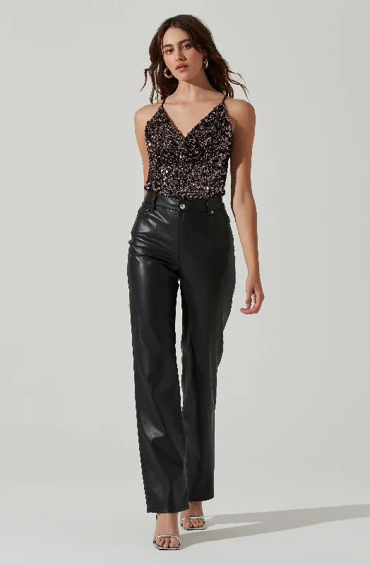 sequin-v-neck-bodysuit