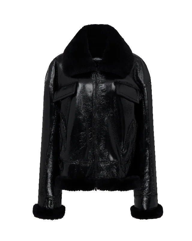 SHEARLING JACKET IN BLACK