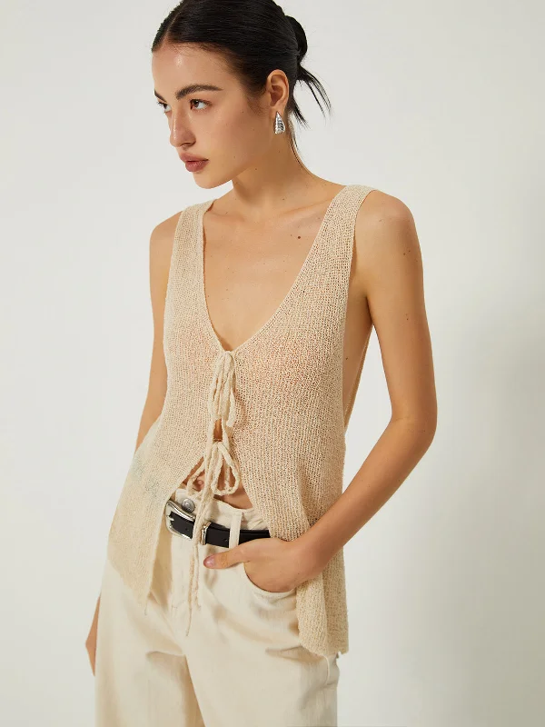 sheer-tie-front-knit-vest