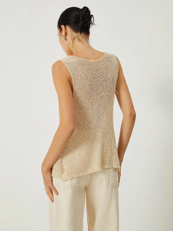 sheer-tie-front-knit-vest