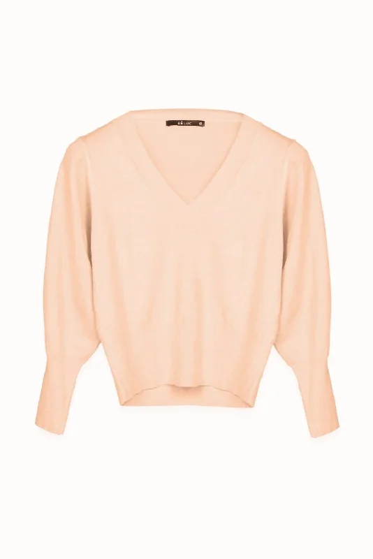 Sicilia V-Neck Sweater In Warm Sand