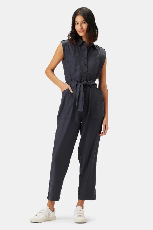 Sienna Femme Fete Stretch Jumpsuit - Pewter Grey